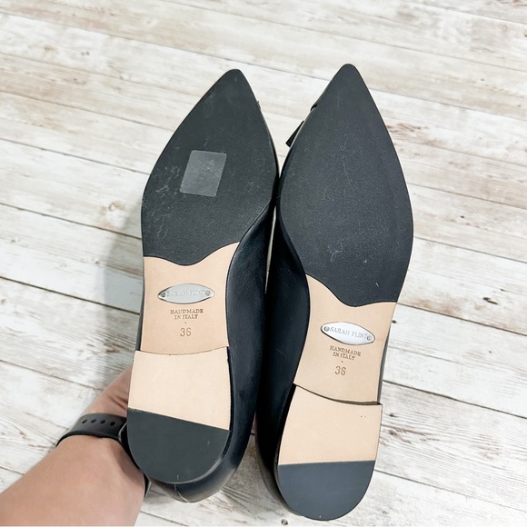 Sarah Flint Natalie Pointed-Toe Flats in Black Vachetta
Size 36 US 6 - Picture 8 of 13
